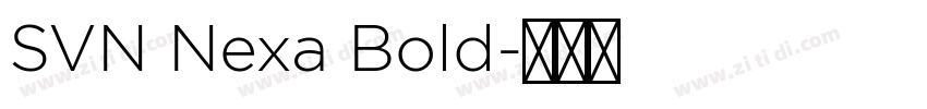 SVN Nexa Bold字体转换